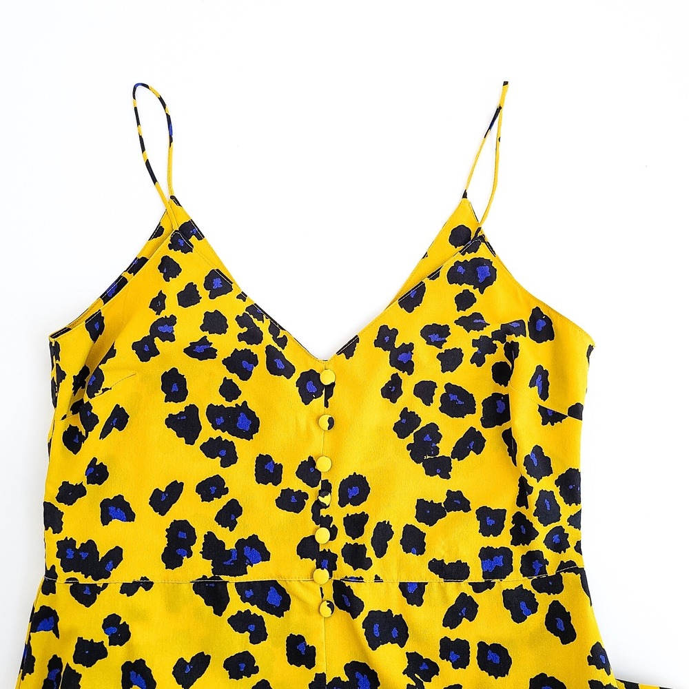 Asos Design Curve Leopard Print Midi Slip Dress Womens 8 Spaghetti Strap New NWT - Picture 7 of 7